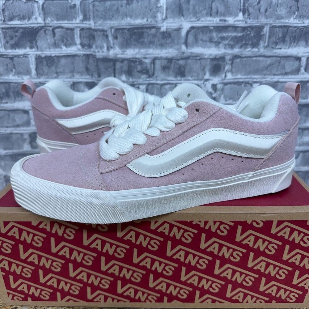 Vans Knu Skool Sepia Rose White Suede Low Top Mens Size 9.5 / Womens 11 New